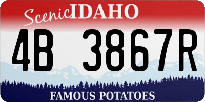 ID license plate 4B3867R