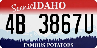 ID license plate 4B3867U