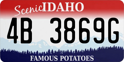 ID license plate 4B3869G