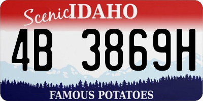 ID license plate 4B3869H