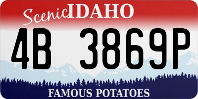 ID license plate 4B3869P