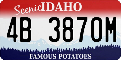 ID license plate 4B3870M