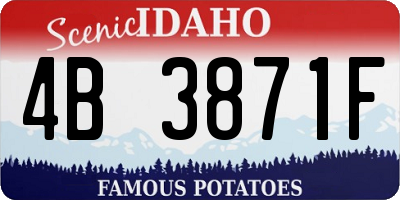 ID license plate 4B3871F