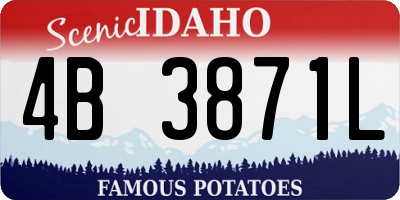 ID license plate 4B3871L