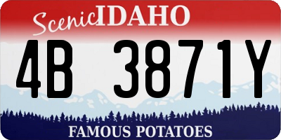 ID license plate 4B3871Y