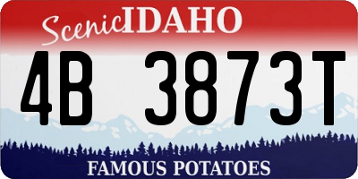 ID license plate 4B3873T