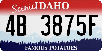 ID license plate 4B3875F
