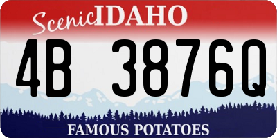 ID license plate 4B3876Q