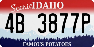 ID license plate 4B3877P