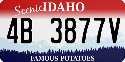 ID license plate 4B3877V