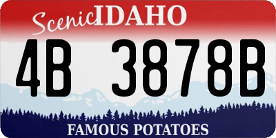 ID license plate 4B3878B
