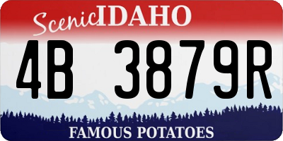 ID license plate 4B3879R
