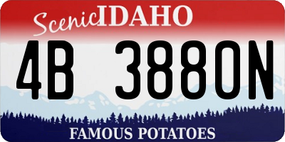 ID license plate 4B3880N
