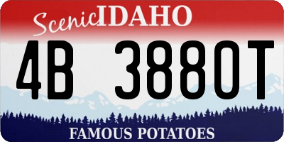 ID license plate 4B3880T