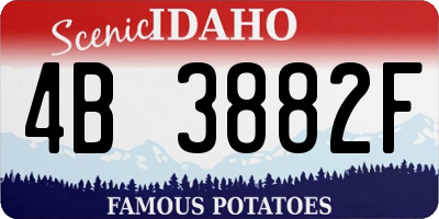 ID license plate 4B3882F