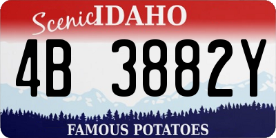 ID license plate 4B3882Y