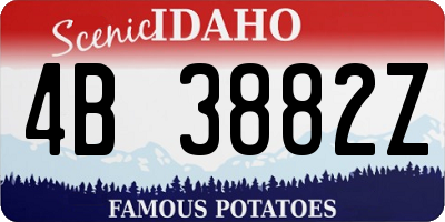 ID license plate 4B3882Z