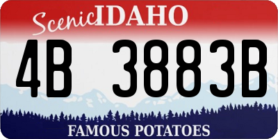 ID license plate 4B3883B