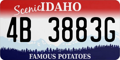 ID license plate 4B3883G