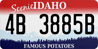ID license plate 4B3885B