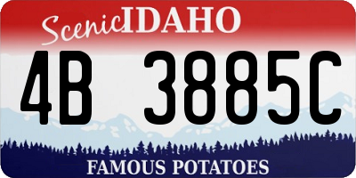 ID license plate 4B3885C