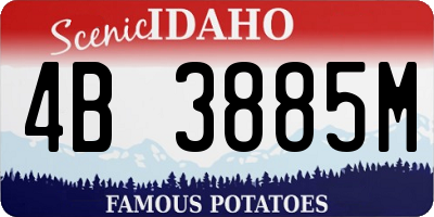 ID license plate 4B3885M