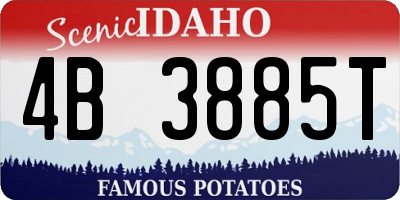 ID license plate 4B3885T