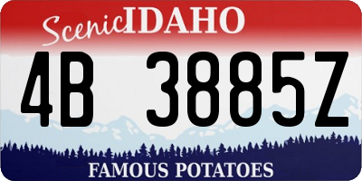 ID license plate 4B3885Z