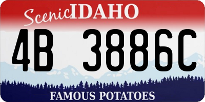 ID license plate 4B3886C