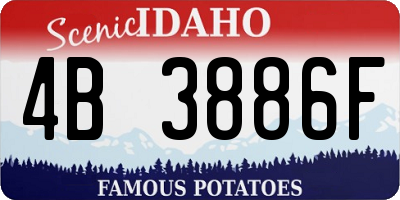ID license plate 4B3886F