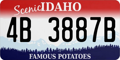 ID license plate 4B3887B