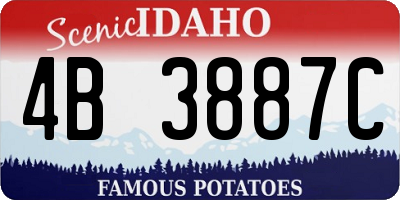 ID license plate 4B3887C
