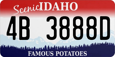 ID license plate 4B3888D
