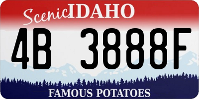 ID license plate 4B3888F