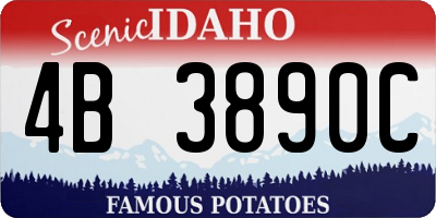 ID license plate 4B3890C