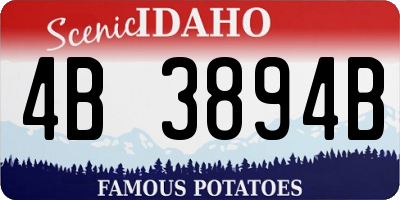 ID license plate 4B3894B