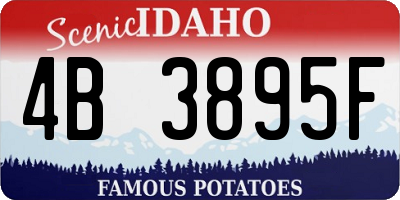 ID license plate 4B3895F