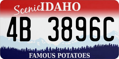 ID license plate 4B3896C
