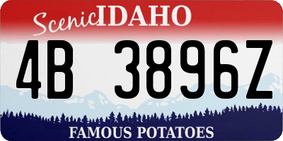 ID license plate 4B3896Z
