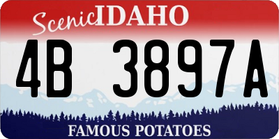 ID license plate 4B3897A