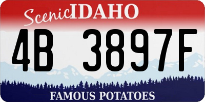 ID license plate 4B3897F
