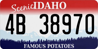 ID license plate 4B3897O