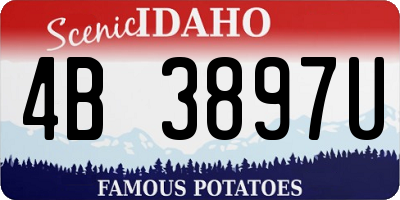 ID license plate 4B3897U
