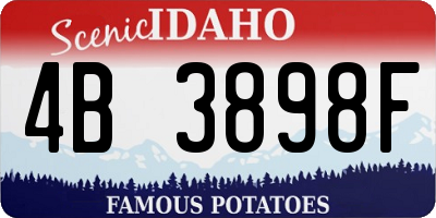 ID license plate 4B3898F