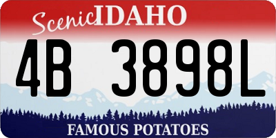ID license plate 4B3898L