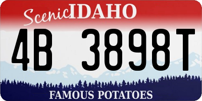ID license plate 4B3898T