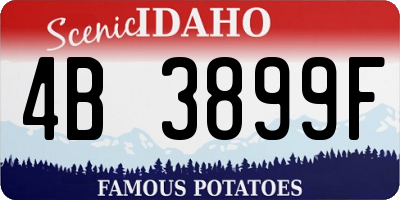 ID license plate 4B3899F