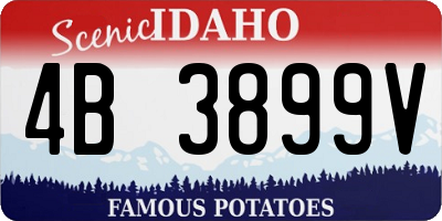 ID license plate 4B3899V