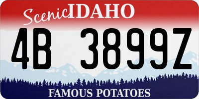 ID license plate 4B3899Z