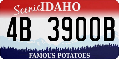 ID license plate 4B3900B